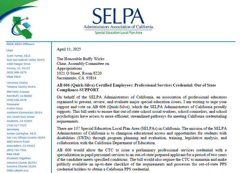 SELPA Advocates on Staffing Solutions