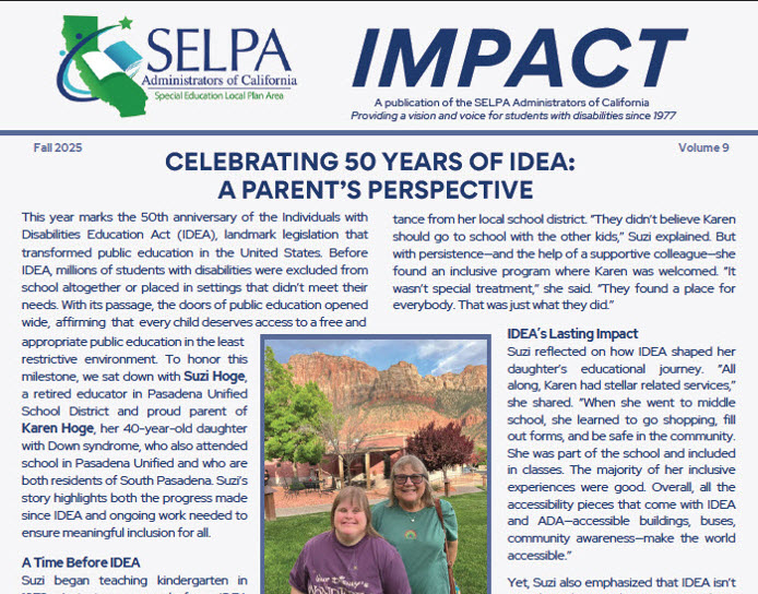 SELPA IMPACT Fall 2025 Edition